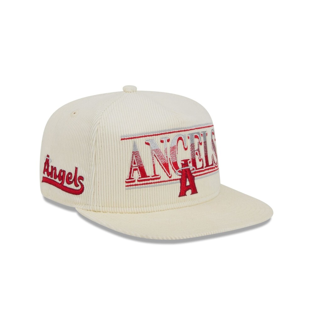 New Era Los Angeles Angels Throwback Corduroy Alt Golfer Hat - One Size